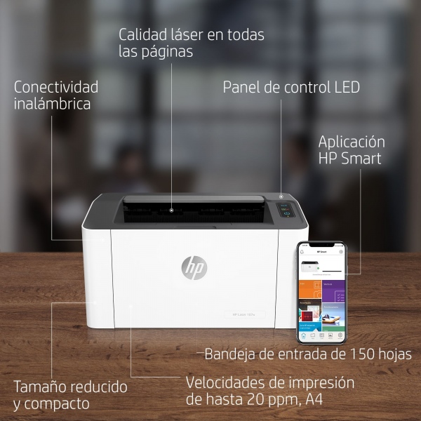 Impresora HP Laser 107w