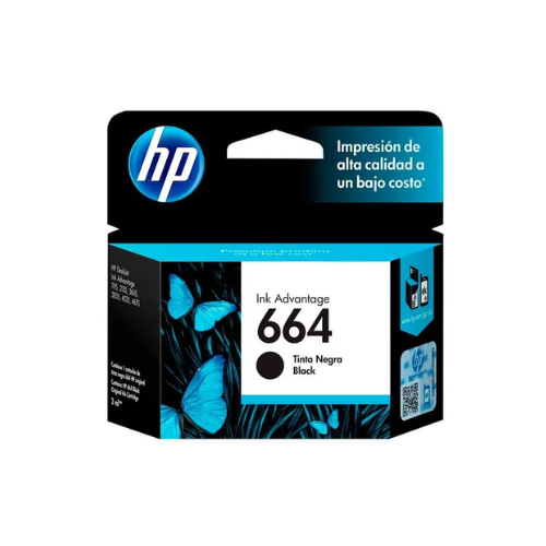 Cartucho HP 664 tinta negra original.